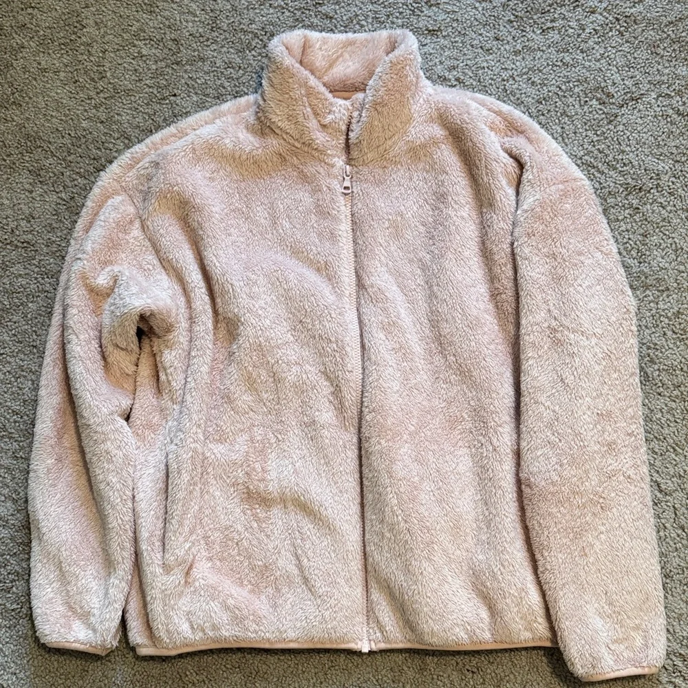 Uniqlo Light Pink Teddy Jacket